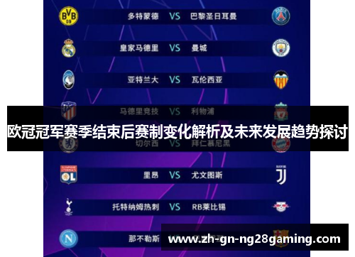 欧冠冠军赛季结束后赛制变化解析及未来发展趋势探讨